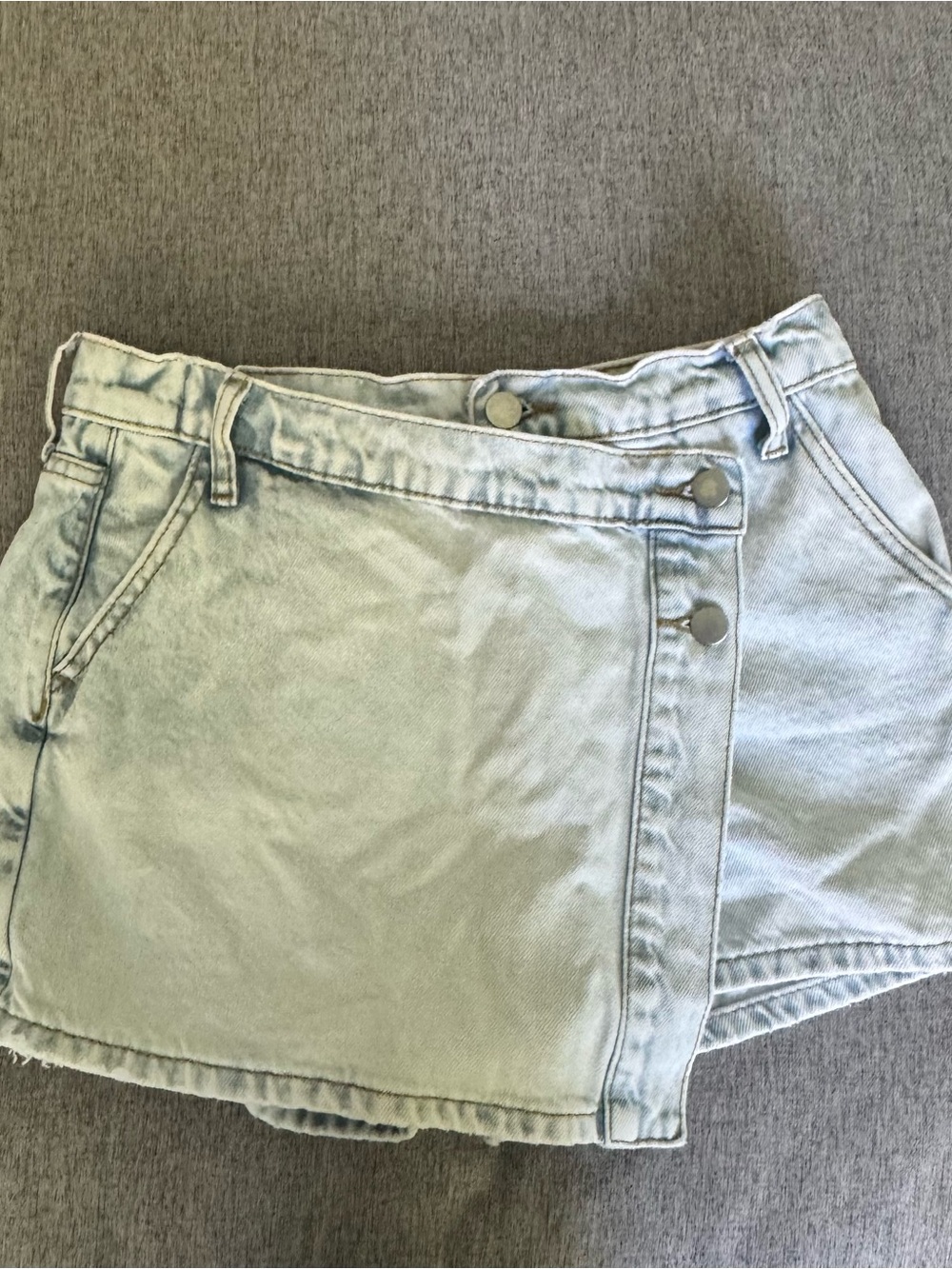 Altar'd State Light Blue Denim Skort